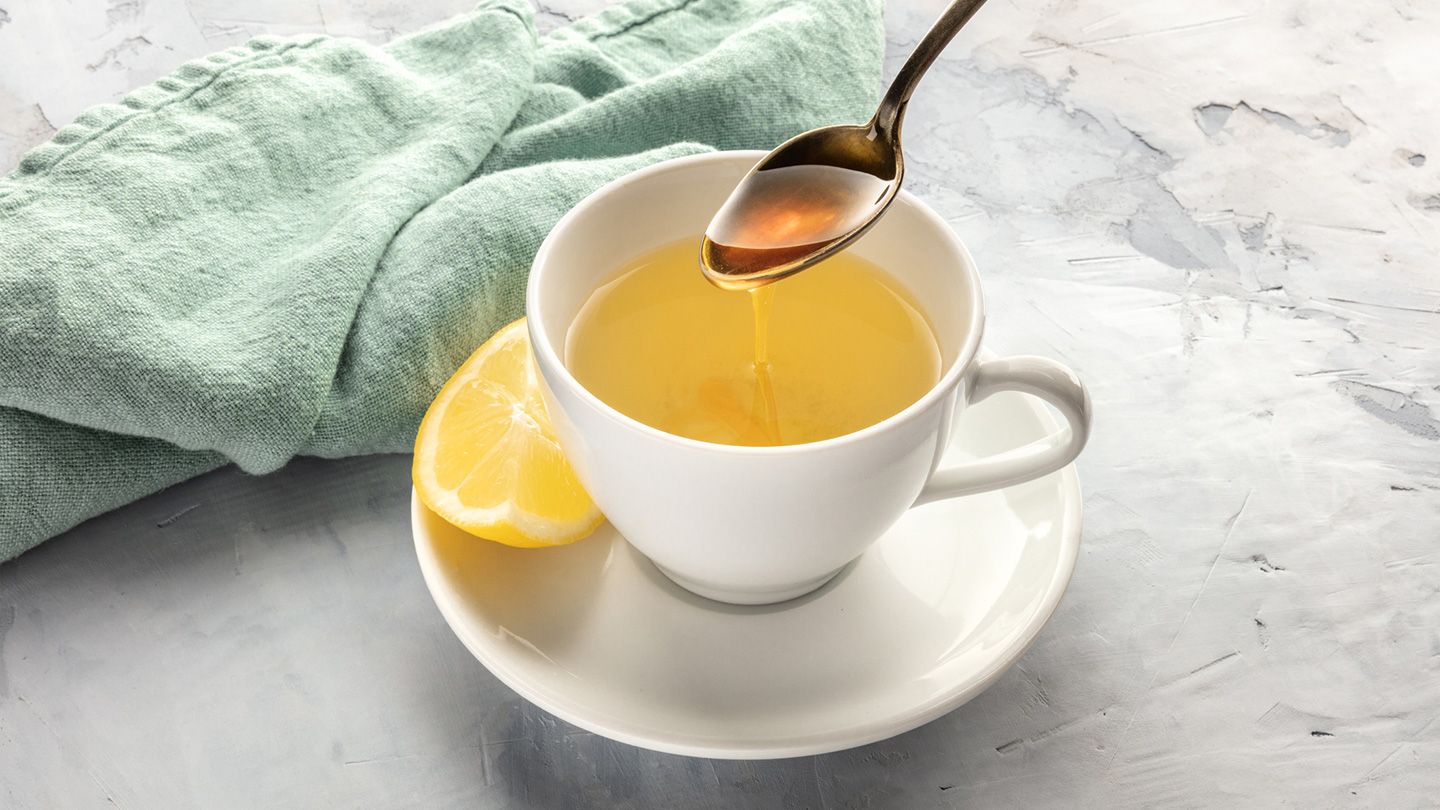warm tea with honey